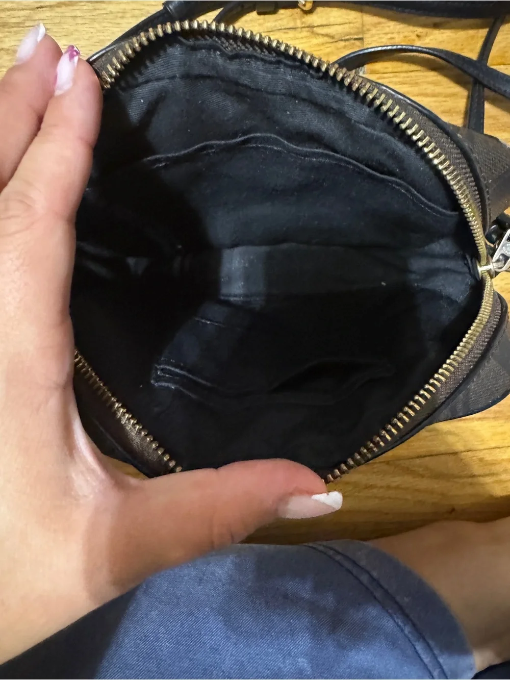 Coach Brown Signature Small Crossbody Bag